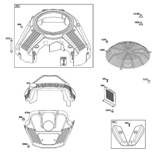 B&S - serijska številka  od 61  61G877-0014-J1 C - SKLOP OHIÅ JA VENTILATORJA della Marca Stihl